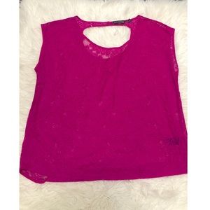 Hot Pink Shirt Cover Up